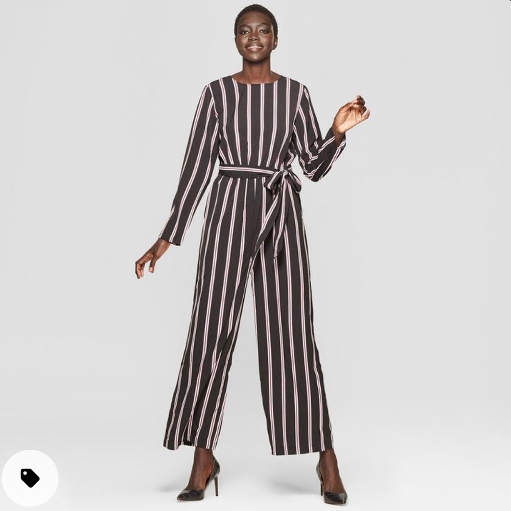 ‼️NWT🏷‼️Who Wear What Striped Jumpsuit, Size M
